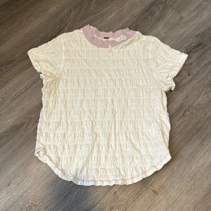 Free People ruffled stretch tee